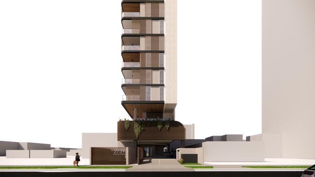 An artist impression of Morris Property Group's proposed 20-storey tower at 2739 Gold Coast Highway, Broadbeach.