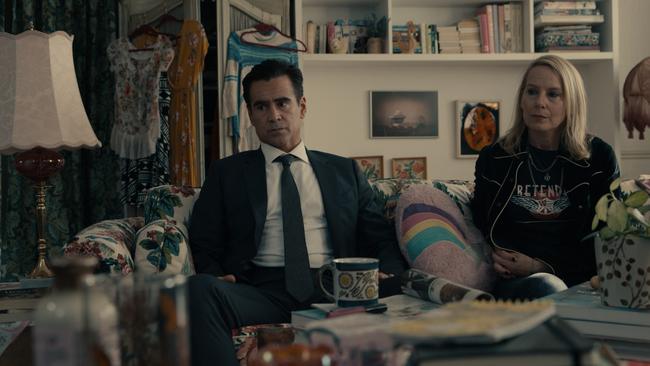 Colin Farrell and Amy Ryan in Sugar on Apple TV+.