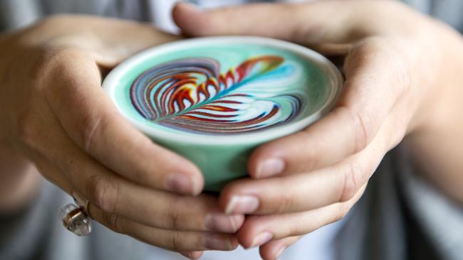 The rainbow coffee is a healthy alternative to caffeine. Picture: Eugene Hyland