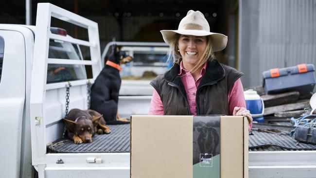 Claire delivers Square Mile Meat packs to customers in Melbourne and across Gippsland. The packs start at 8kg and go up to a 20kg “fill your freezer” pack.