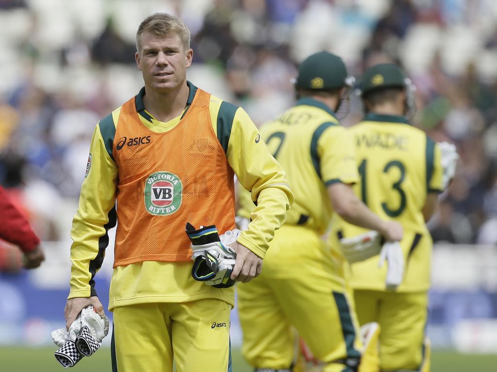 Warner spent time as a non-playing reserve following his incident with Joe Root. Picture: AP Photo/Alastair Grant