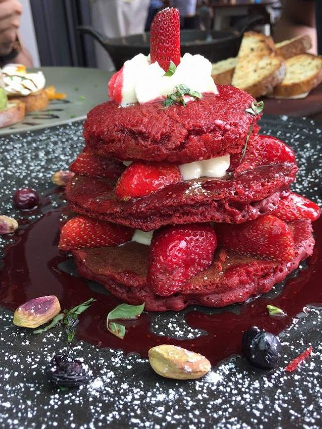 The Local Mbassy’s Red Velvet pancakes