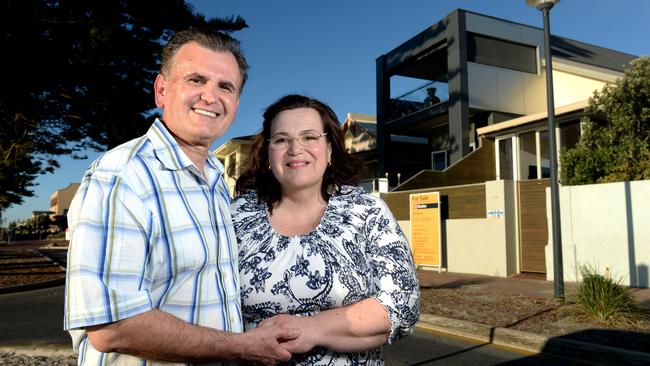 Carmine and Sonia Mignone are selling their 233 Esplanade property and buying next door. Picture. Noelle Bobrige