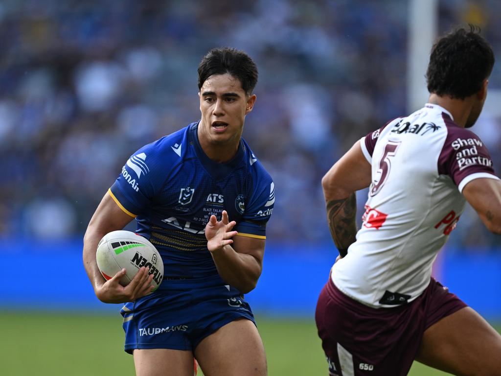 Eels youngster Blaize Talagi can opt out of his contract and be a free agent for next year. Picture: NRL Images.