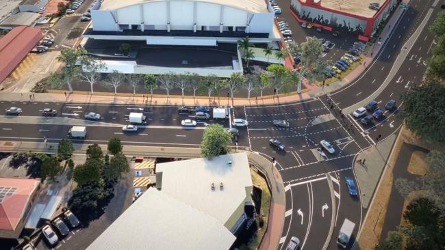 Artist impression of the Manton St and Adam St intersection upgrade at Hindmarsh.