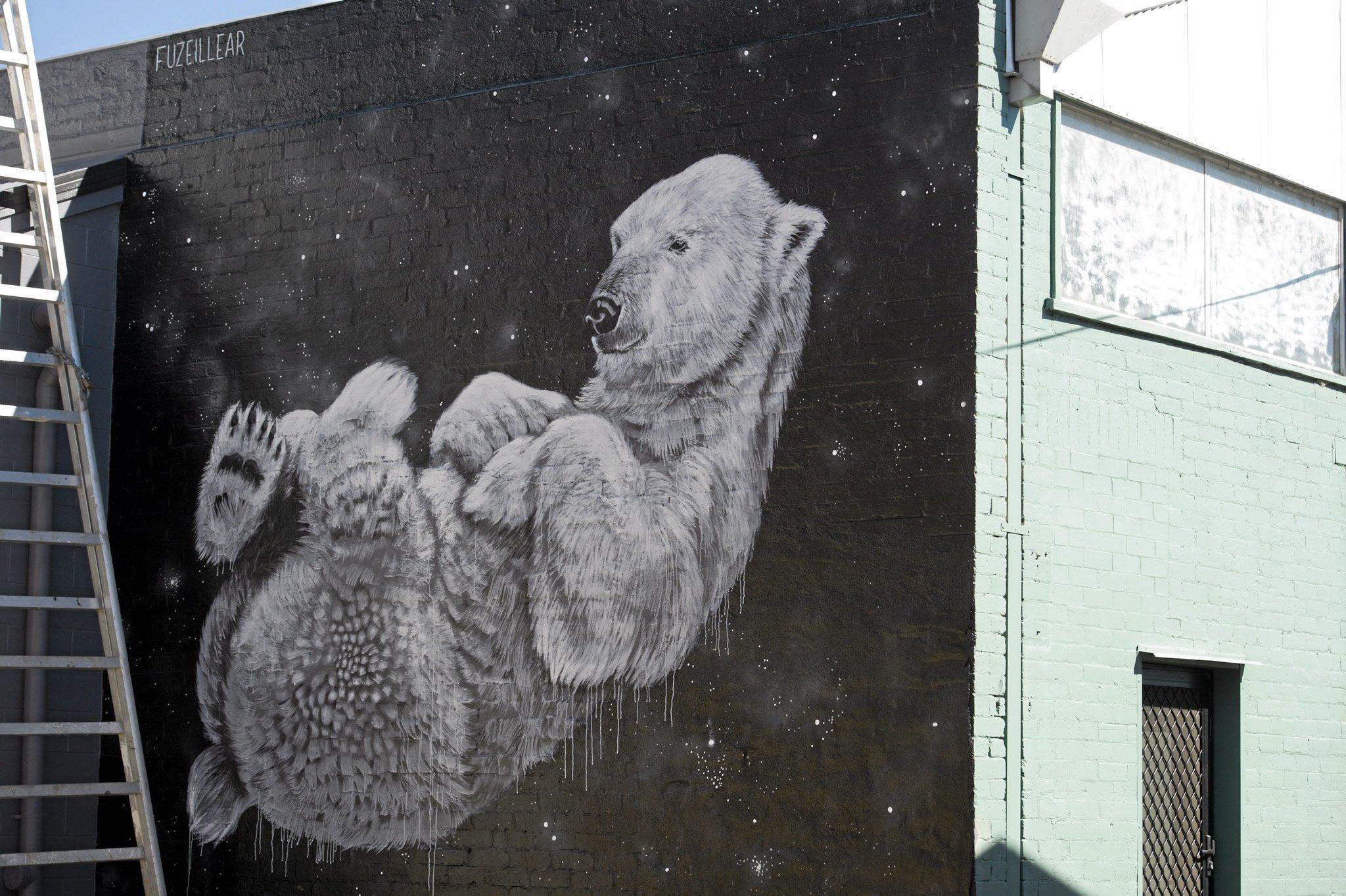 The work of Fuzeillear is seen on the corner of Becker and Olcott Lns for First Coat, Monday, May 30, 2016. Picture: Kevin Farmer