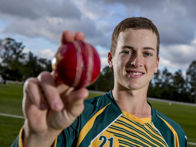 Helensvale Pacific Pines’ Harry Lickiss took 3-18 in Saturday’s win over Burleigh. Picture: Jerad Williams