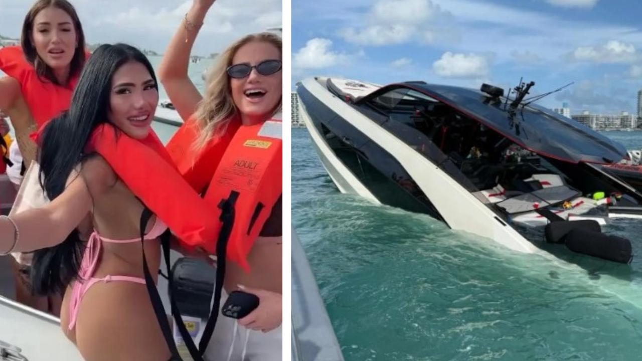 Influencers ‘take selfies’ as $4m yacht sinks