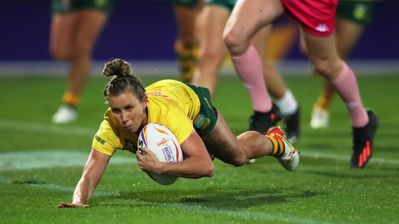 Sam Bremner has been out of the NRLW for more than a year, but she is still one of the fittest players in the league. Picture: Jan Kruger/Getty Images for RLWC