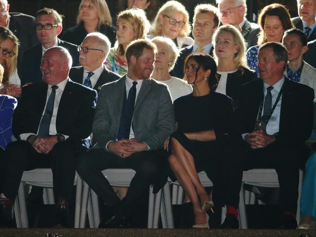 Meghan and Harry at the opening ceremony of the Invictus Games. Picture: Toby Zerna