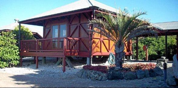 A cabin on Camp Island, offshore from Bowen.