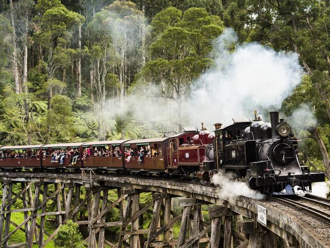 Undercover police took photos of Puffing Billy with Malcolm Clarke.