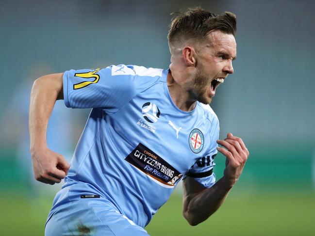 *APAC Sports Pictures of the Week - 2020, August 3* - SYDNEY, AUSTRALIA - AUGUST 01: Craig Noone of Melbourne City celebrates scoring a goal during the round 29 A-League match between Melbourne City and Sydney FC at ANZ Stadium on August 01, 2020 in Sydney, Australia. (Photo by Mark Kolbe/Getty Images)