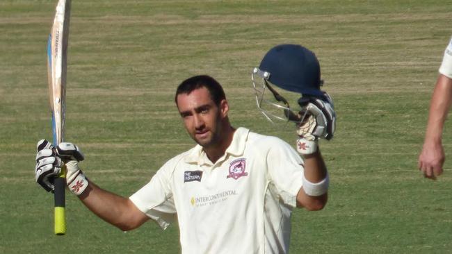 Easts cricketer Adam Ezekiel after his century against Northern Districts. Picture: Barry Clarence