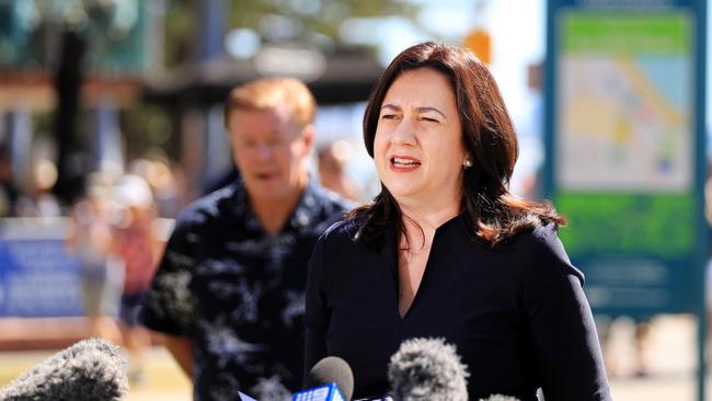 Queensland Premier Annastacia Palaszczuk at Burleigh Heads announcing Wayne Bartholomew as the next Labor Candidate for seat of Burleigh, Picture: Scott Powick