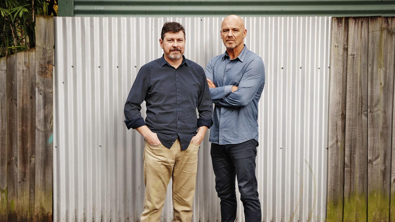 Former Queensland police officer, now crime author Jack Roney, with Gary Jubelin. Picture: Sam Ruttyn