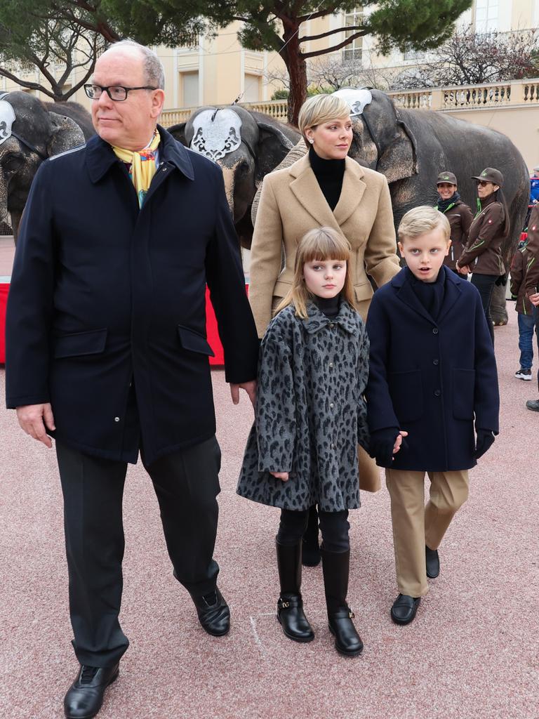 Princess Charlene splashed $990,000 for the baptism of their twins Princess Gabriella and Prince Jacques. Picture: PLS Pool/Getty Images