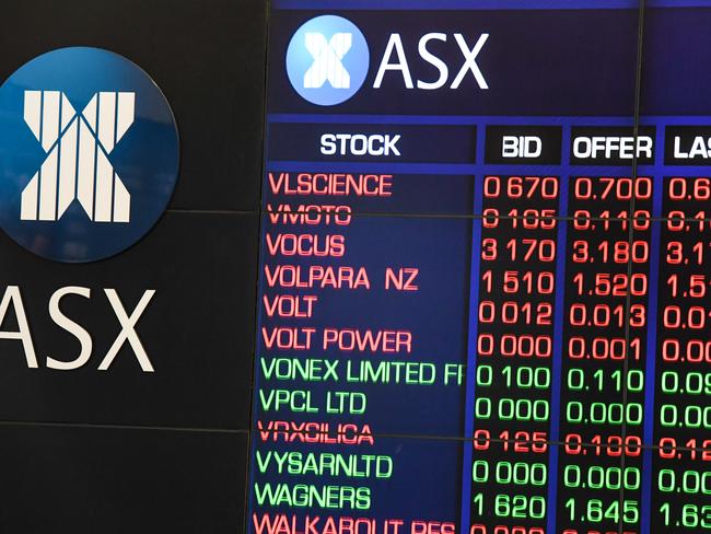 Australian share market has seen losses of more than 1.0 per cent, with most sectors trading lower. Picture: AAP