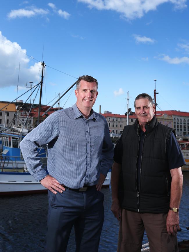 Tasmanian Seafood Industry Council chief executive Julian Harrington and president Lindsay Newman. Picture: NIKKI DAVIS-JONES