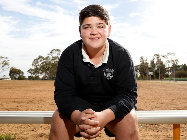 Tottenham Central School year 9 student Kyan Handsaker, 15. Picture: Jonathan Ng