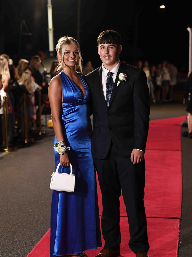 Bailey Gensch & Leigh Burgess at Xavier Catholic College year 12 formals. Picture: Patrick Woods.