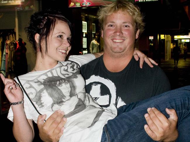 Hope Robinson and Jacob Bevan at Code Nightclub, Mackay.