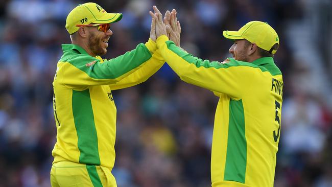 David Warner and Aaron Finch are both making runs. Pic: Getty Images