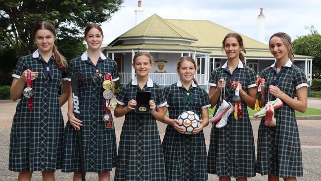 Some of the Brigidine College sporting high achievers.