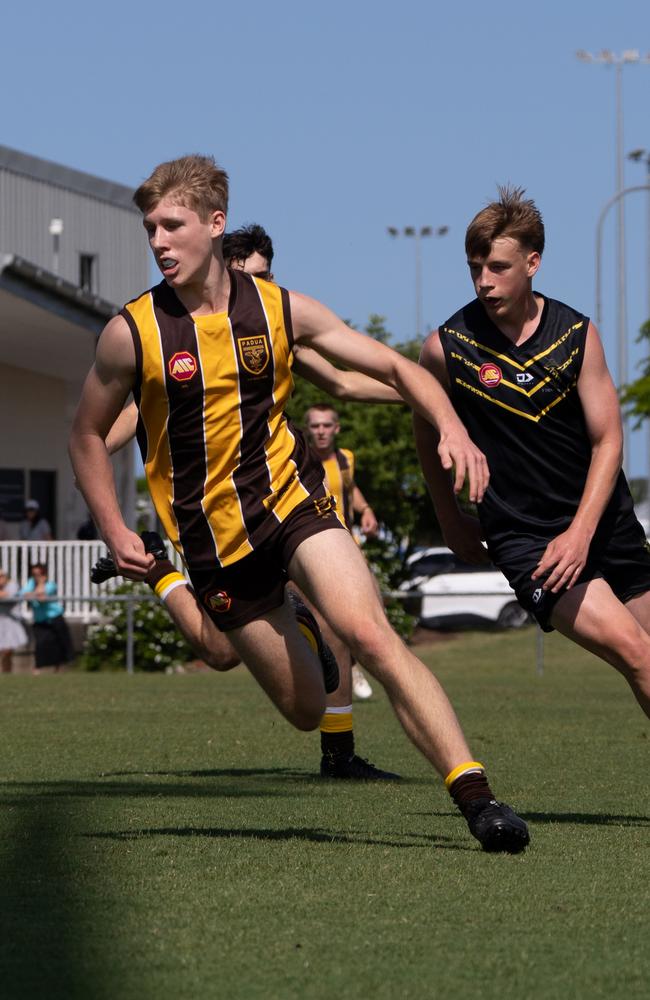 Action from the AFLQ Schools Cup State Finals. Picture: AFLQ.