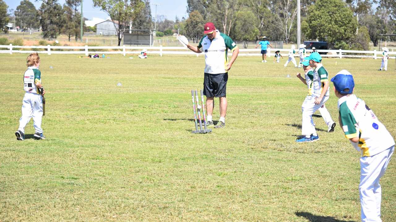 STUMPS HIM: Some great fielding on show as the middle wicket is taken. Picture: James Liveris