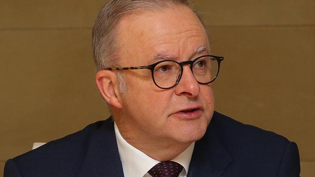 SYDNEY, AUSTRALIA: Newswire Photos: MAY 01 2024: Prime Minister Anthony Albanese is in Sydney today and holds a National Cabinet virtually to discuss the national crisis of gender-based violence. Picture: NCA Newswire / Gaye Gerard