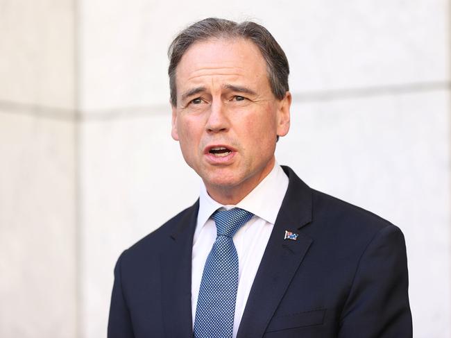 CANBERRA, AUSTRALIA NewsWire Photos SEPTEMBER 3, 2021: Greg Hunt speaks during a press conference at Parliament House. Picture: NCA NewsWire / Gary Ramage