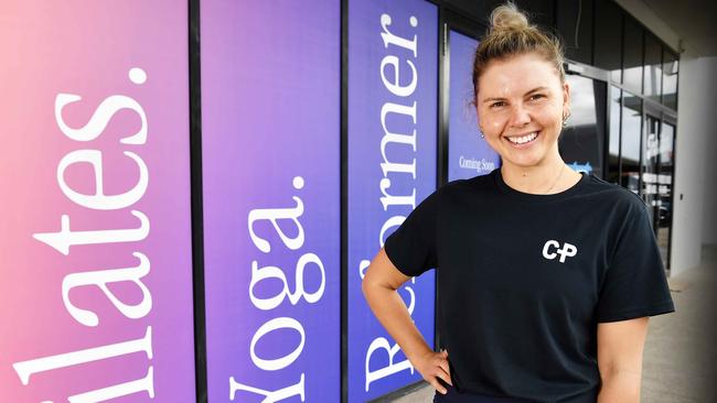 Elly Davison is preparing to open up a new pilates and yoga studio at Birtinya. Picture: Patrick Woods.