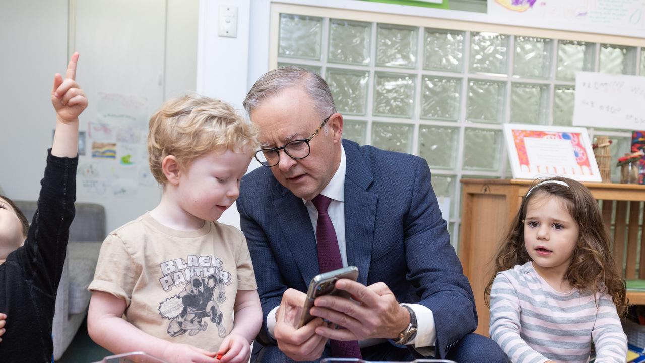 Prime Minister Anthony Albanese says the pay increase would ensure fair pay for early childcare workers important sector. Picture: NewsWire / Gary Ramage