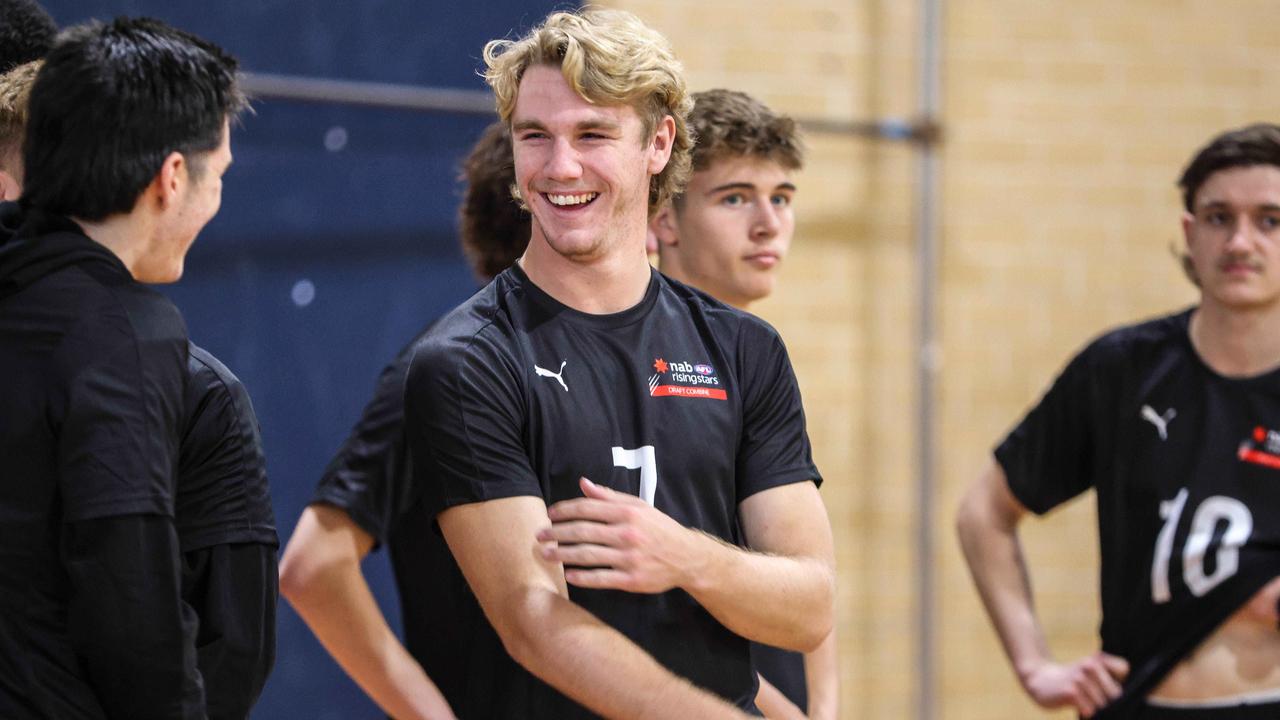 Jason Horne-Francis at the SA AFL draft combine testing last week. Picture: Russell Millard