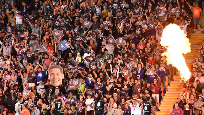 There were plenty of Warriors fans on hand to cheer their team to victory. Picture: AAP