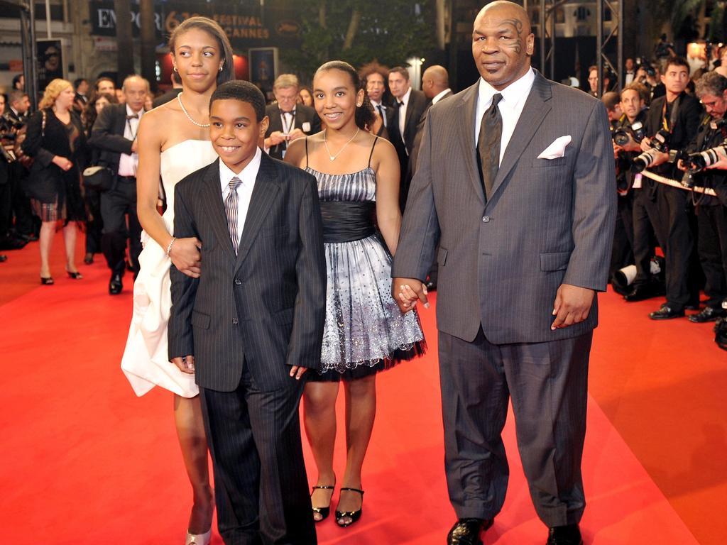 Mike Tyson with his family.