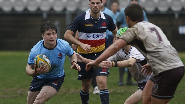 Nick Lamming playing for NSW against Queensland II at last year’s Australian School Rugby Championships at Knox Grammar. Picture: John Appleyard