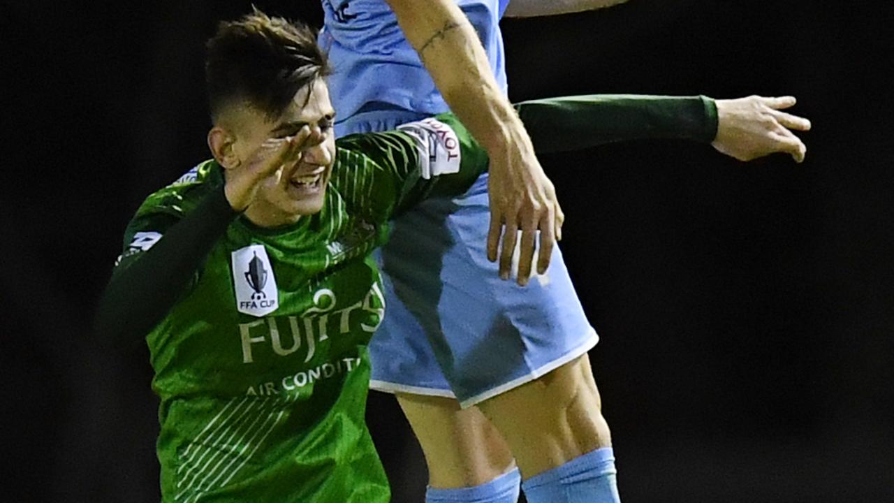 Damian Tsekenis previously played for Marconi Stallions in the NSW NPL. Picture:AAP Image/Dean Lewins)
