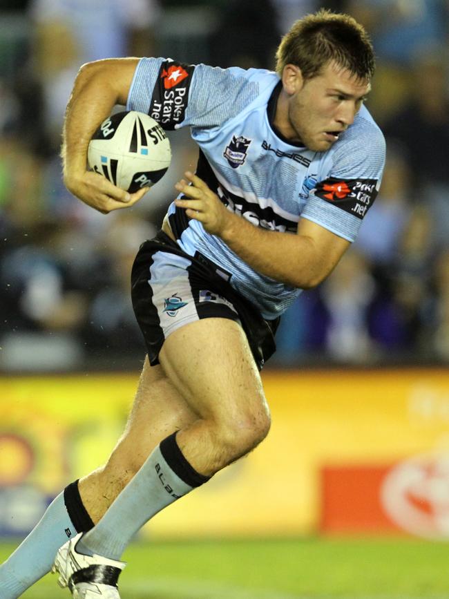 Broderick Wright during his playing days with Cronulla. Picture: Image/Action Photographics