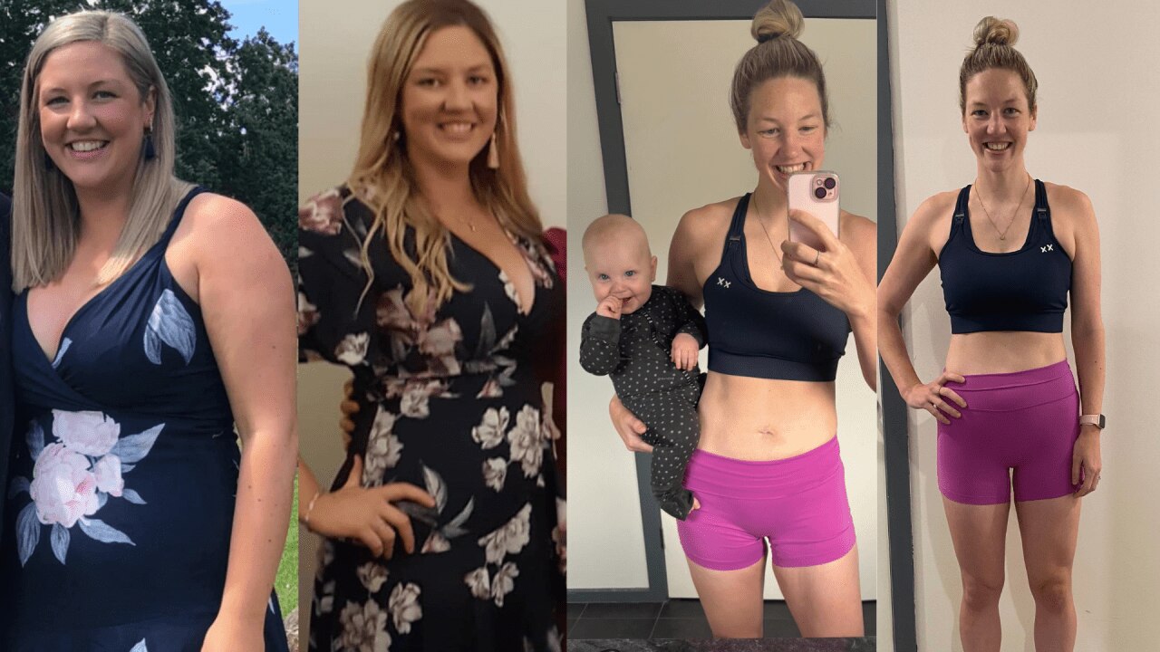 Erin before and after her 28 By Sam Wood transformation. Image: Supplied. 