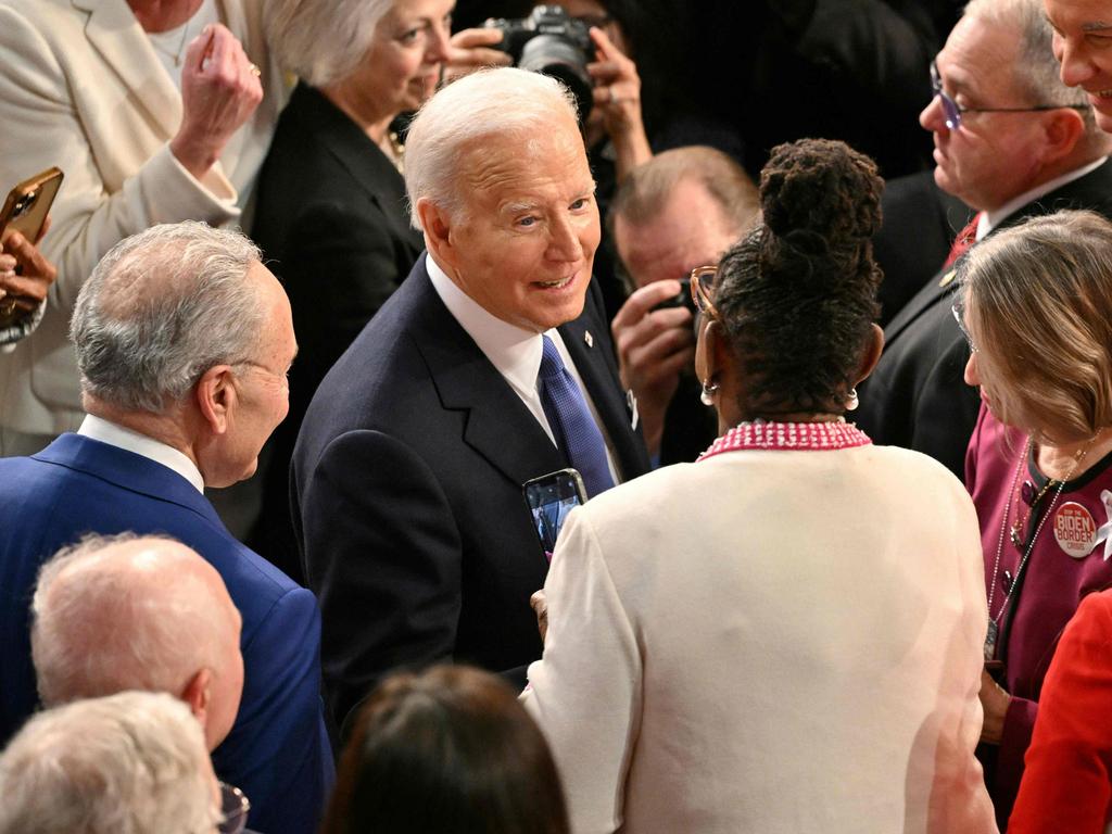 US President Joe Biden arrives to deliver the State of the Union address in the House Chamber. Picture: AFP