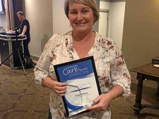 ESTEEM: Leigh Harney, manager at St Vincent's Care Services Gympie, has won manager of the year. Picture: contributed