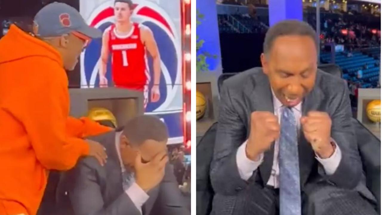 Stephen A. Smith, Spike Lee console each other during 2022 NBA Draft