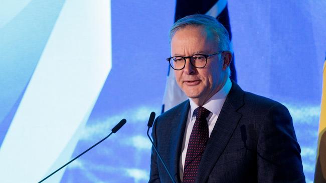 Australia Prime Minister Anthony Albanese speaks at the Sydney Energy Forum this week. Picture: AFP