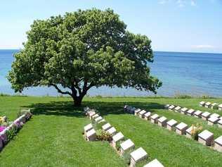 Gravestones are a reminder of Anzac Cove's tragic history. Picture: Chris Gilmore