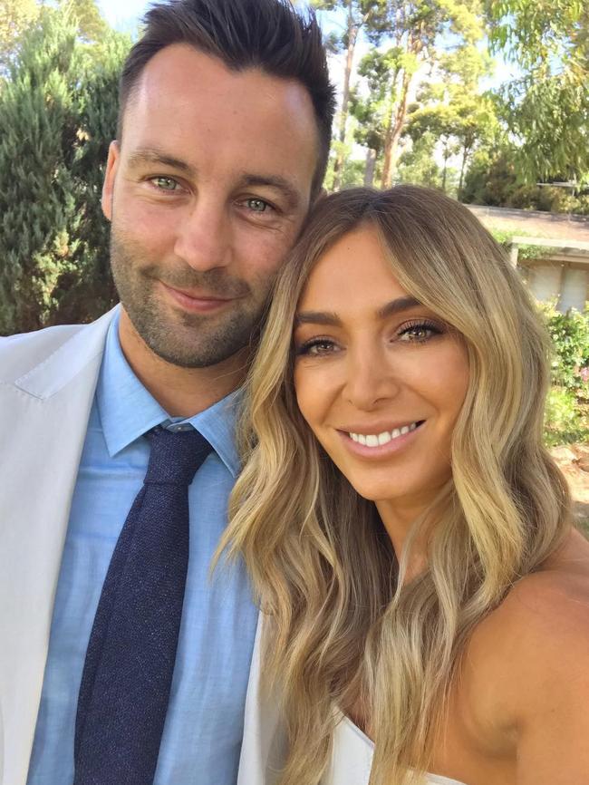 Nadia and Jimmy Bartel in February 2019, just months before their split. Picture: Instagram