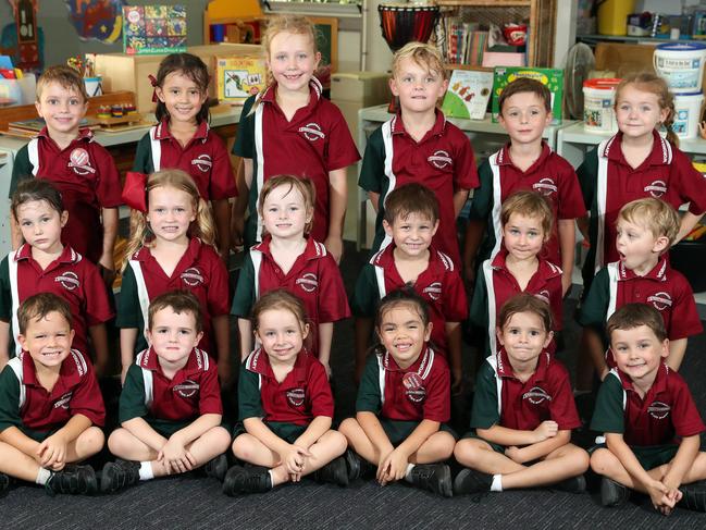Worongary State School prep class PD. Photo of back L-R Kaie Marek, Brianna Erceg, Laila Green, Zyden Miller, Joel Conaghan, Lucretia O'Neill. Middle row L-R Olivia Stent, Bella Gordon, Mia-Rose Tree, Lincoln McAllister, Chloe Hitchens, Talon Wilkinson. Front L-R Harman Shovelton, Blake Connelly, Sophee-Lee Kirkby, Nahalia Martinez, Asha Williams, Owen Nel. Photo by Richard Gosling