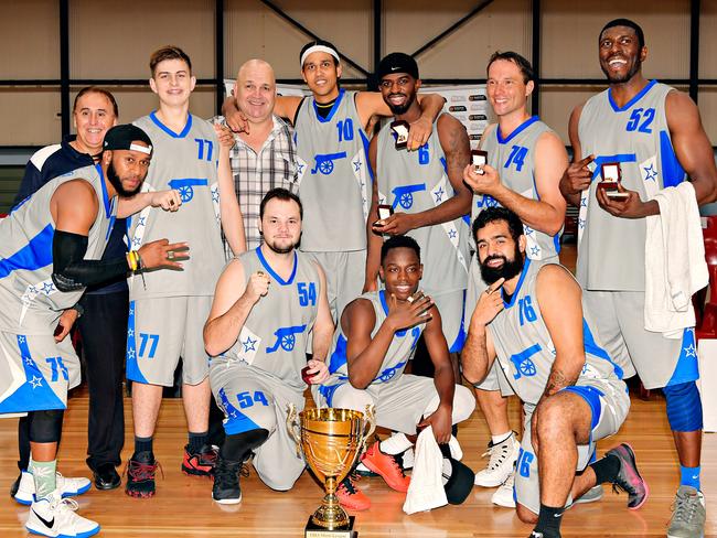 Essington celebrates its entertaining DBA final victory over Uni Rebels in 2017. Picture: Michael Franchi