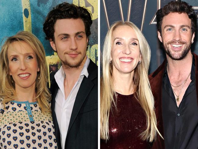 Aaron and Sam Taylor-Johnson on the red carpet.